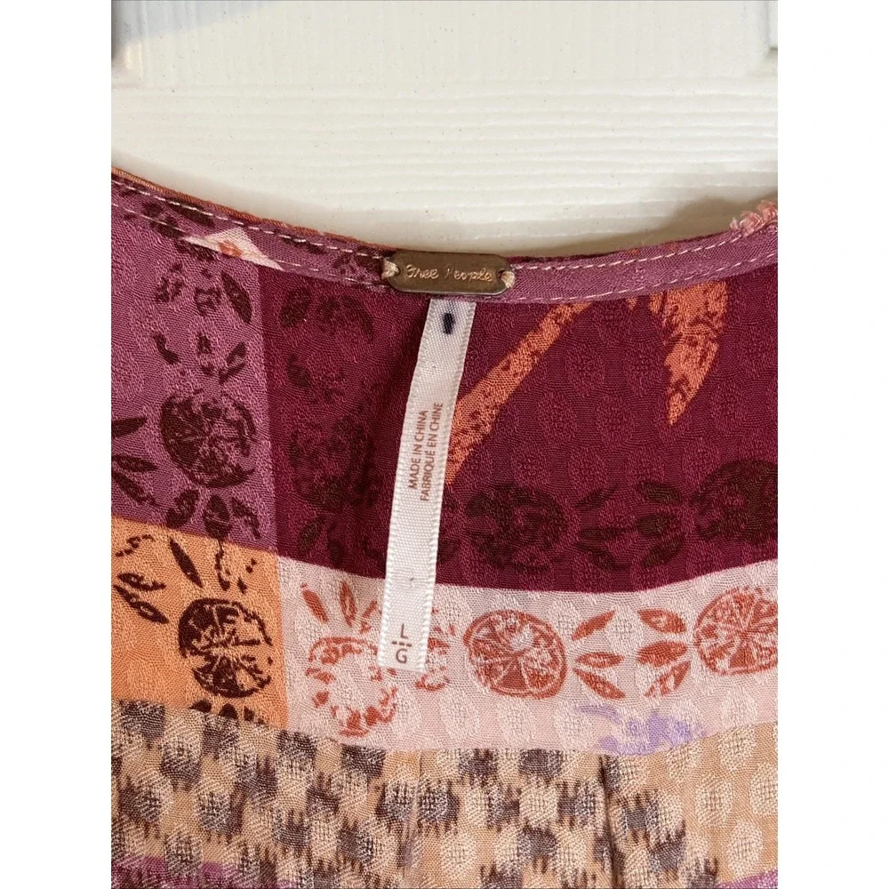 Free People Ibiza Getaway Maxi Top Dress Boho Festival Size Large